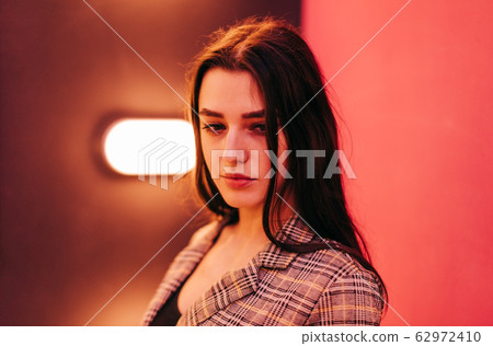 Night Portrait Of Young Woman Night Portrait Of Young Woman 62972410