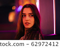 Night Portrait Of Young Woman Night Portrait Of Young Woman 62972412