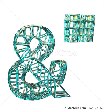 3D rendering & - ampersand Sign. 3D rendering & - ampersand Sign. 62973162