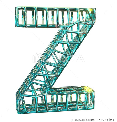 3D rendering. Uppercase Letter Z. 3D rendering. Uppercase Letter Z. 62973164