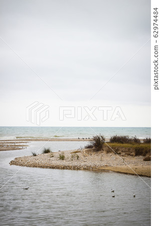 The Foix river mouth in Cubelles, Barcelona, The Foix river mouth in Cubelles, Barcelona, 62974484