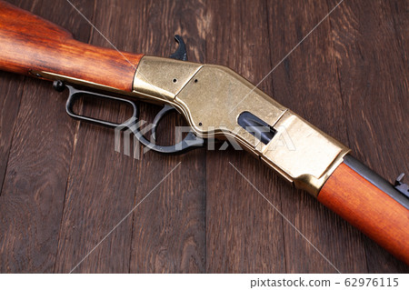 Wild west gun - lever-action repeating rifle 62976115
