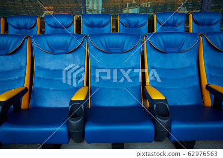 blue chair on sport stadium 62976563