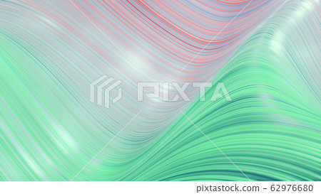 Beautiful abstract background of waves on surface, color gradients, extruded lines as striped fabric surface with folds or waves on liquid. Green red Beautiful abstract background of waves on surface, color gradients, extruded lines as striped fabric surface with folds or waves on liquid. Green red 62976680