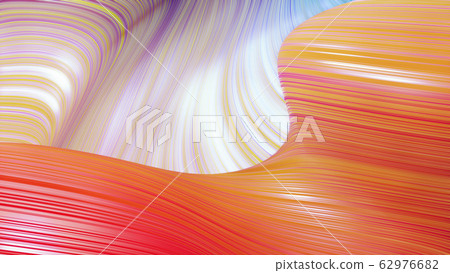 Beautiful abstract background of waves on surface, color gradients, extruded lines as striped fabric surface with folds or waves on liquid. Beautiful abstract background of waves on surface, color gradients, extruded lines as striped fabric surface with folds or waves on liquid. 62976682