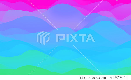 abstract fantastic background, liquid gradient of paint with internal glow forms hills or peaks like landscape in subsurface scattering material, mat color transitions. Green blue purple 62977041