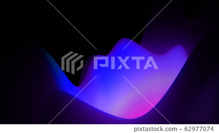 abstract fantastic background, liquid gradient of paint with internal glow forms hills or peaks like landscape in subsurface scattering material, mat color transitions. Deep blue purple abstract fantastic background, liquid gradient of paint with internal glow forms hills or peaks like landscape in subsurface scattering material, mat color transitions. Deep blue purple 62977074
