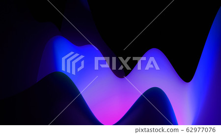 abstract fantastic background, liquid gradient of paint with internal glow forms hills or peaks like landscape in subsurface scattering material, mat color transitions. Deep blue purple abstract fantastic background, liquid gradient of paint with internal glow forms hills or peaks like landscape in subsurface scattering material, mat color transitions. Deep blue purple 62977076