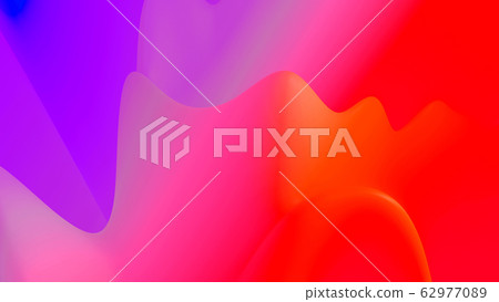 abstract fantastic background, liquid gradient of paint with internal glow forms hills or peaks like landscape in subsurface scattering material, mat color transitions. Red purple blue abstract fantastic background, liquid gradient of paint with internal glow forms hills or peaks like landscape in subsurface scattering material, mat color transitions. Red purple blue 62977089