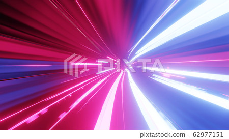 Sci-fi tunnel with neon lights. Abstract high-tech tunnel as background in the style of cyberpunk or high-tech future. Blue red colors 9 Sci-fi tunnel with neon lights. Abstract high-tech tunnel as background in the style of cyberpunk or high-tech future. Blue red colors 9 62977151