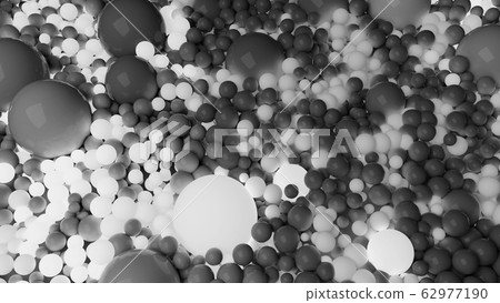 beautiful shiny balls of different shades of gray and sizes completely cover surface. Some spheres glow. 3d photorealistic render geometric holiday background of shiny balls beautiful shiny balls of different shades of gray and sizes completely cover surface. Some spheres glow. 3d photorealistic render geometric holiday background of shiny balls 62977190