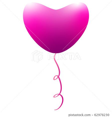 Isolated heart shaped balloon - Stock Illustration [62978230] - PIXTA
