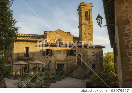 Cityscape of the fortified medieval village Cityscape of the fortified medieval village 62979267