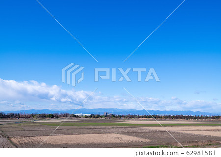 崎玉縣荒尾市秩父市荒川大堤的田園風光 62981581