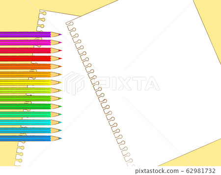彩色鉛筆和繪圖紙插圖背景 插圖素材 圖庫
