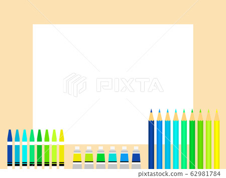 各種美術用品插圖背景 各種美術用品插圖背景 62981784