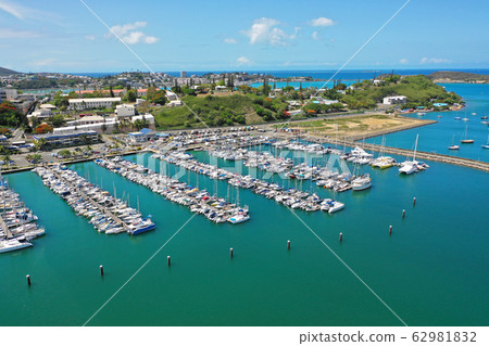 Aerial view of Noumea harbor landscape Aerial view of Noumea harbor landscape 62981832