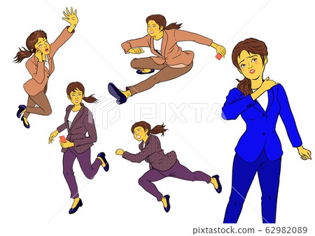 5 sets of stiff shoulder female employees and new female employees 62982089