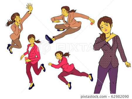 5 sets of stiff shoulder female employees and new female employees 62982090