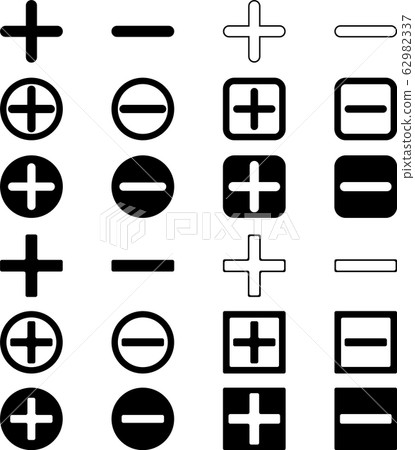Plus, minus icon set - Stock Illustration [62982337] - PIXTA