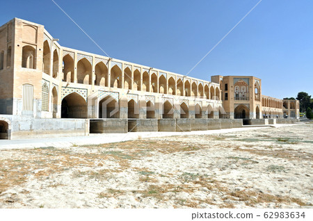 Ijah Isfahan Haju Bridge over the dried Zayande River Ijah Isfahan Haju Bridge over the dried Zayande River 62983634