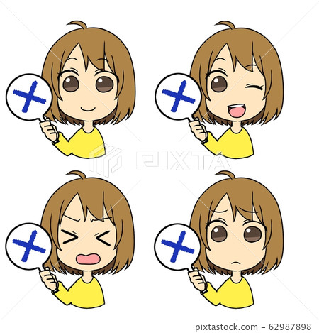 Woman with cross plate 62987898