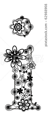 Design font alphabet "i" Design font alphabet "i" 62988908