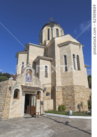 Church St. Nicholas the Wonderworker and the Mother of God "Sumela Monastery" in the village Moldovka, Sochi, Krasnodar region, Russia 62989684