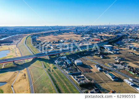 Edogawa, drone, Koshigaya, Misato Edogawa, drone, Koshigaya, Misato 62990555