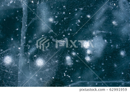 Texture of ice in frozen lake at Lake Baikal 62991959