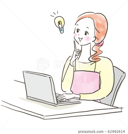 Computer Smile Woman Inspiration 62992614