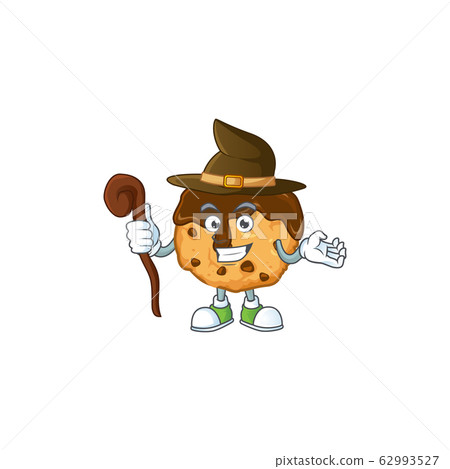 A cute chocolate chips with cream performed as a witch on the stage A cute chocolate chips with cream performed as a witch on the stage 62993527