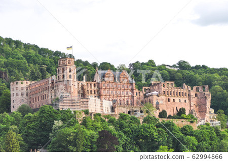 The heidelberg red castle in Germany copy space for text 62994866