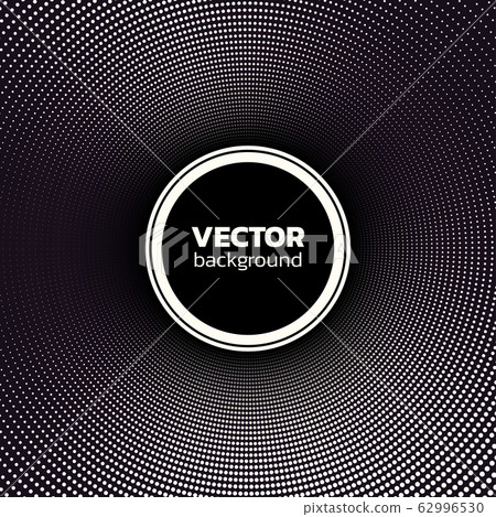 Halftone dotted circle background. Abstract monochrome vector illustration 62996530