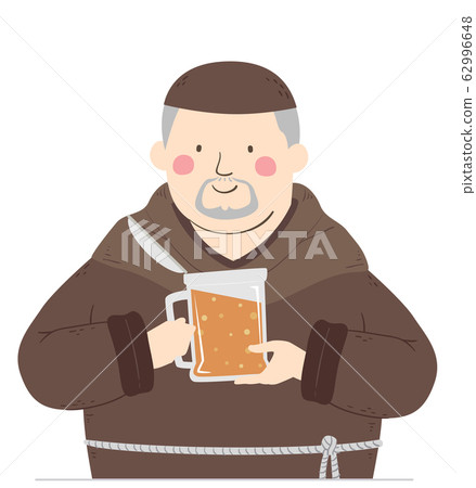 Man Monk Beer Illustration Man Monk Beer Illustration 62996648