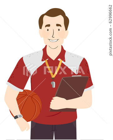 Man Physical Education Teacher Illustration - Stock Illustration ...