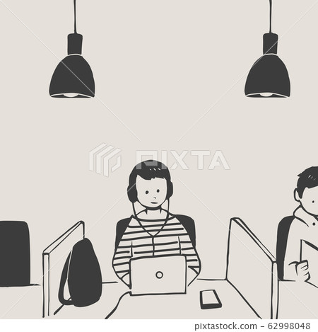 Cafe side job freelance study 62998048
