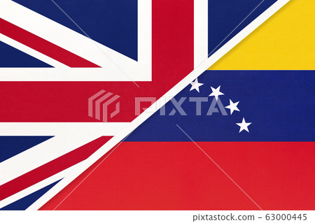 United Kingdom vs Venezuela national flag from textile United Kingdom vs Venezuela national flag from textile 63000445