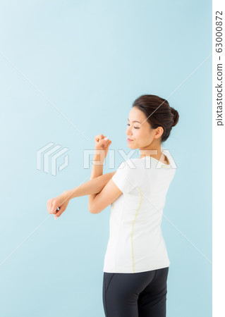 Women stretching Women stretching 63000872