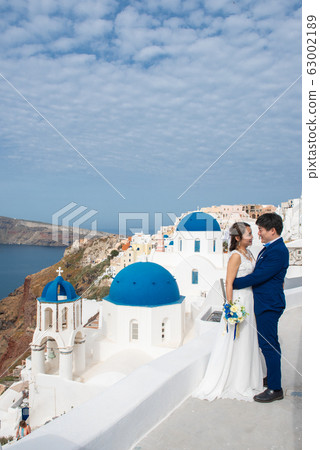 Santorini Japanese Bridal photo Marriage photo Pre-take Honeymoon Married couple Couple Overseas wedding 63002189