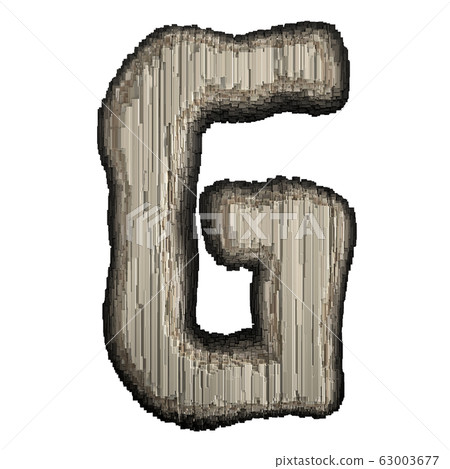 Industrial metal alphabet letter G 3D Industrial metal alphabet letter G 3D 63003677