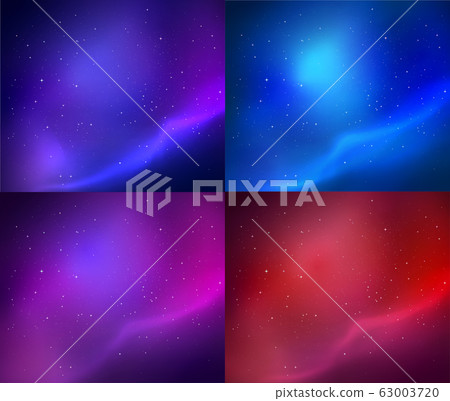 Collection of outer space vector backgrounds 63003720