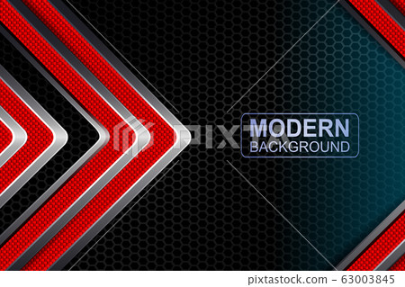 Abstract dark mesh design, texture arrows in red 63003845
