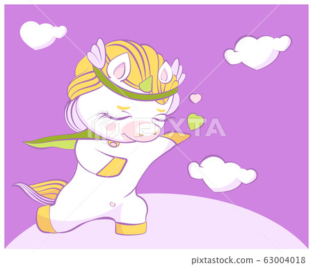 Cute little unicorn prince in love 63004018