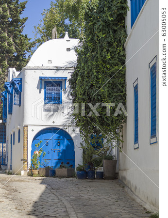 Sidi bou said, Tunisia - nice view in sunlight Sidi bou said, Tunisia - nice view in sunlight 63005053