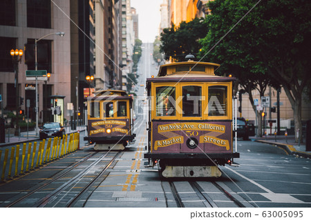 San Francisco Cable Cars on California Street, California, USA 63005095