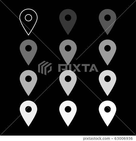 Placeholder flat symbol set, location vector icons 63006936