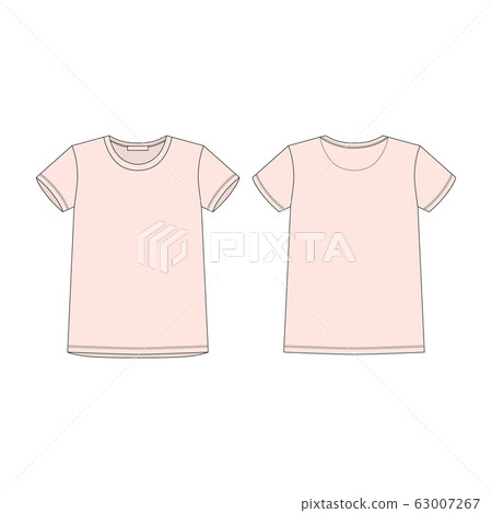 Pink t-shirt isolated isolated on white 63007267