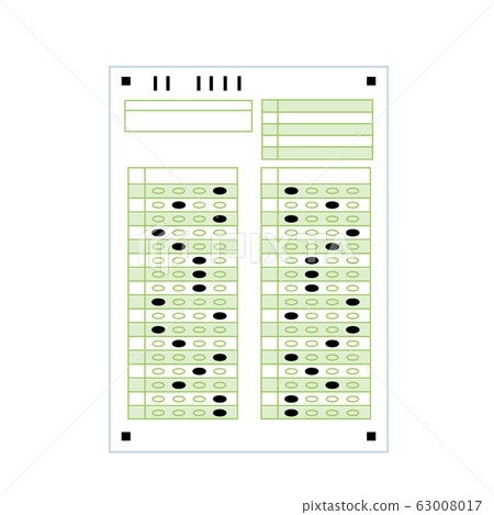Mark sheet answer sheet test illustration Mark sheet answer sheet test illustration 63008017