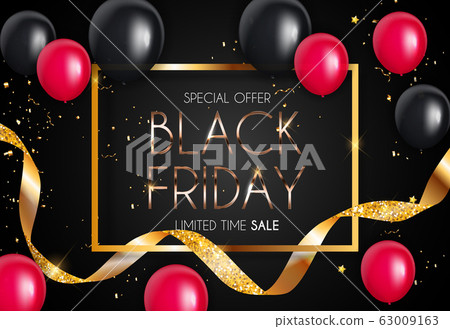 Black Friday Sale Banner Template. Vector 63009163